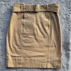 Anne Klein Tan Pencil Skirt with Belt
